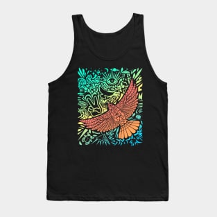 Graffiti Bird Tank Top